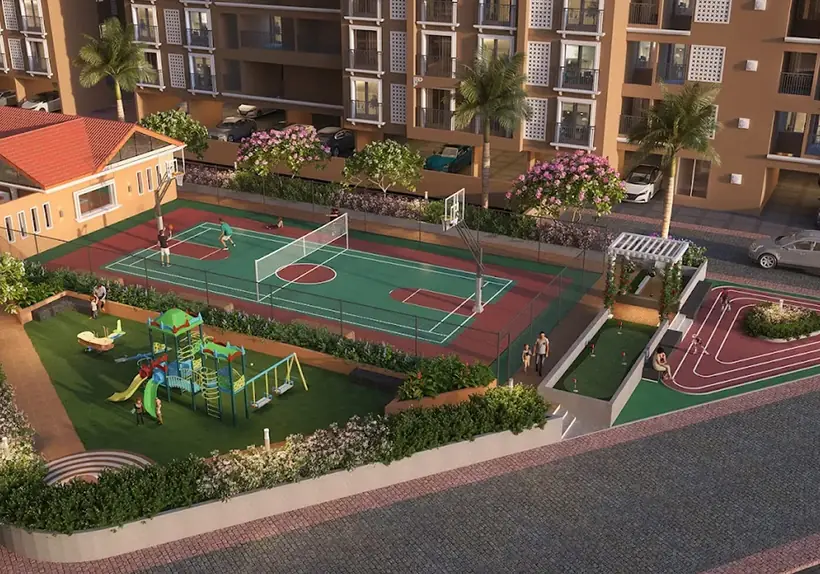 Anika Piccadilly sports court and kids play area